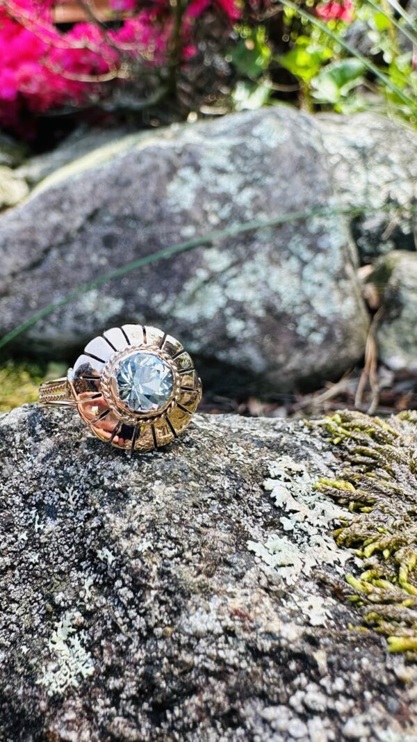 Aquamarine Gold Ring - Image 2