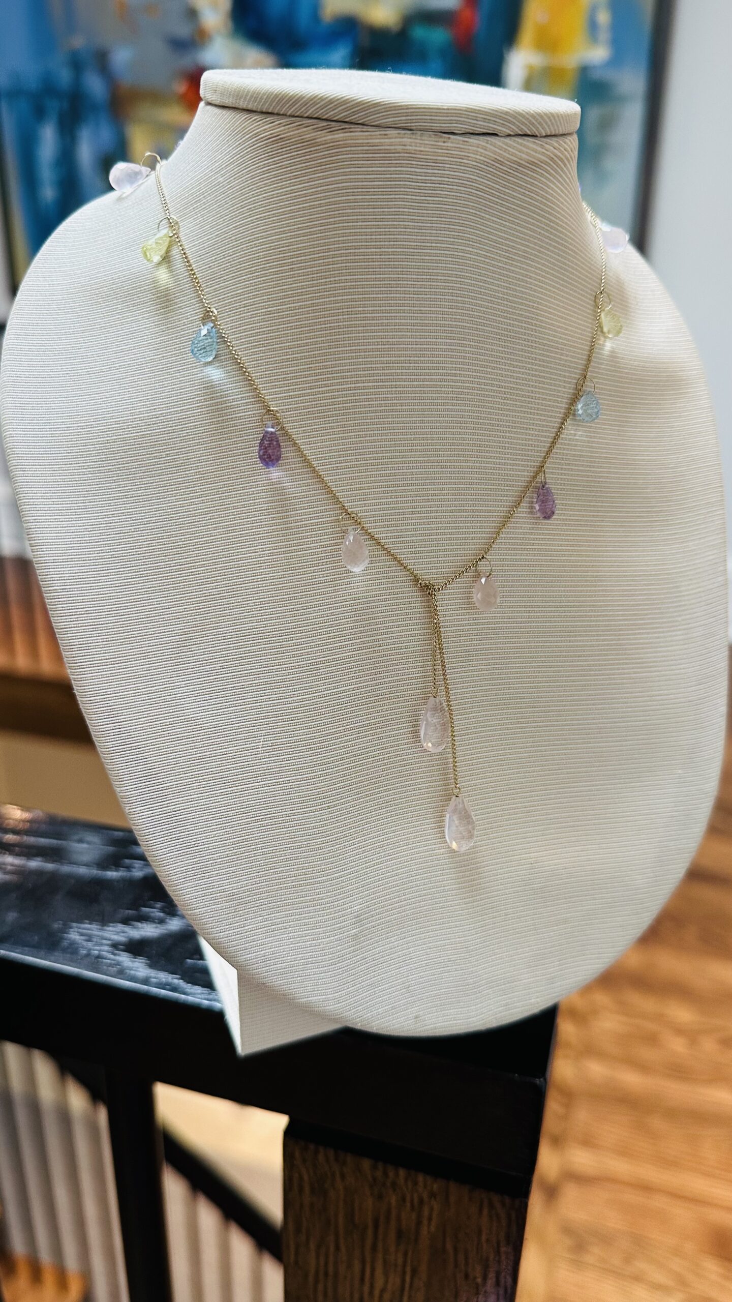 Gold Necklace with Charms